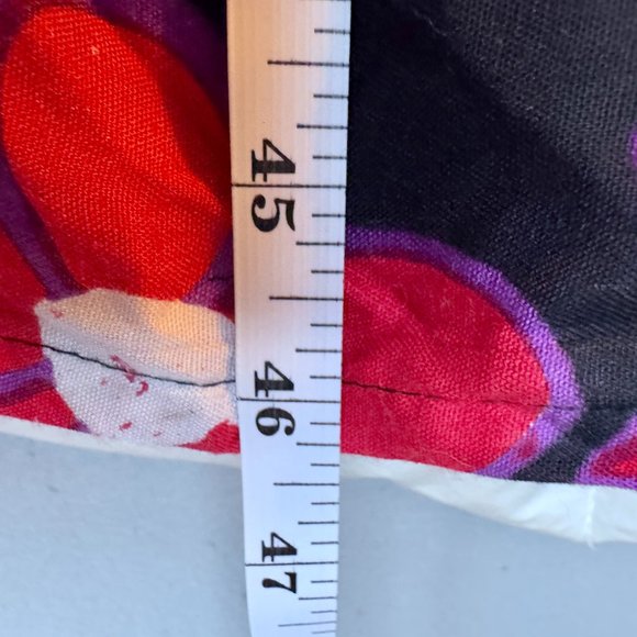 NWT Black w Retro Red Pink Floral Print Beach Cover Up Dress - Picture 6 of 6